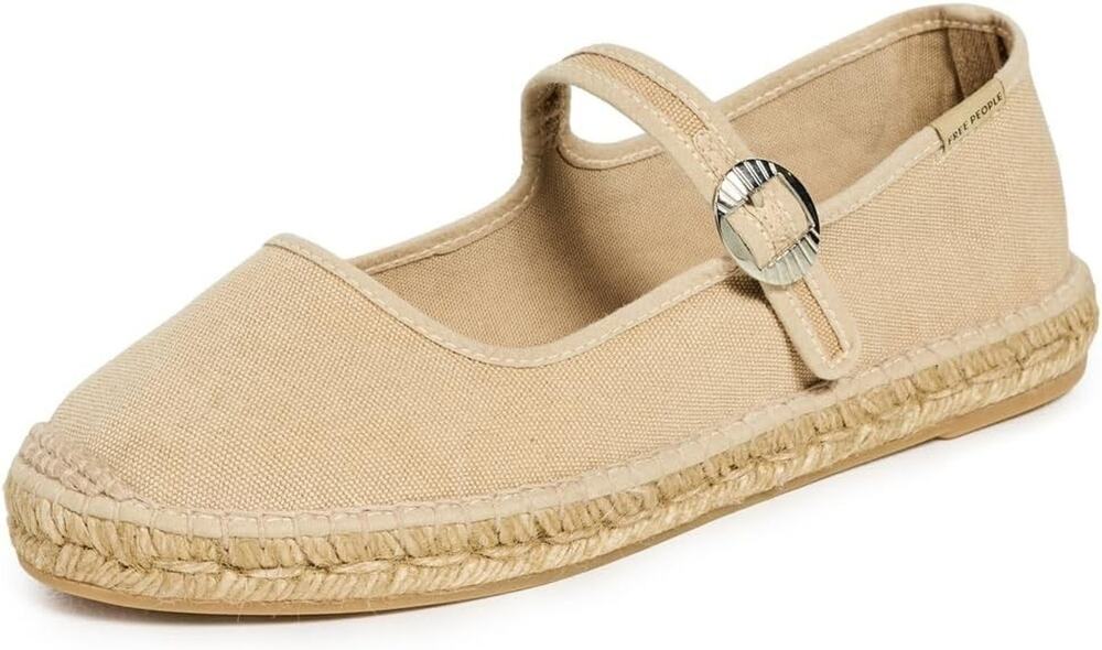 Free People Oasis Mary Jane Espadrilles Sunstone Sand Womens 8 NEW W/ Box